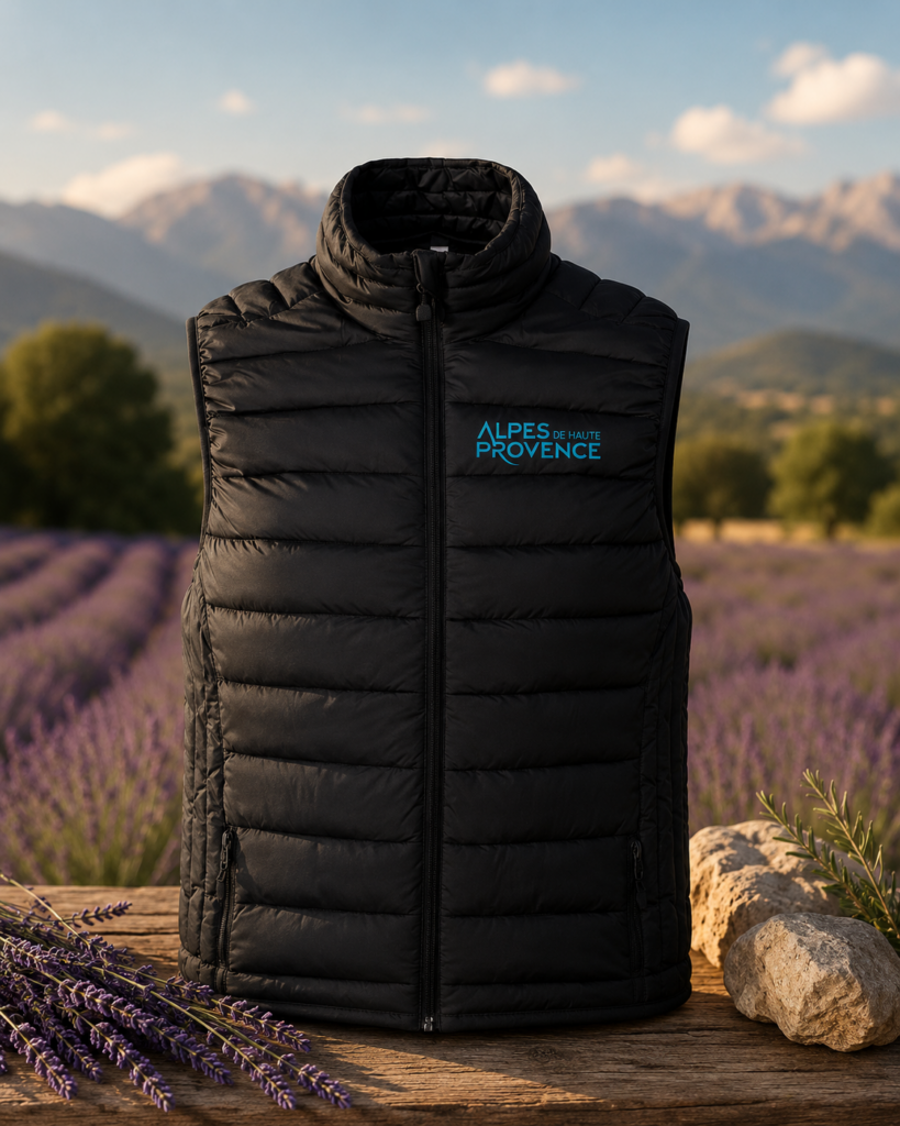 Doudoune noire Homme sans manches Irrésistible